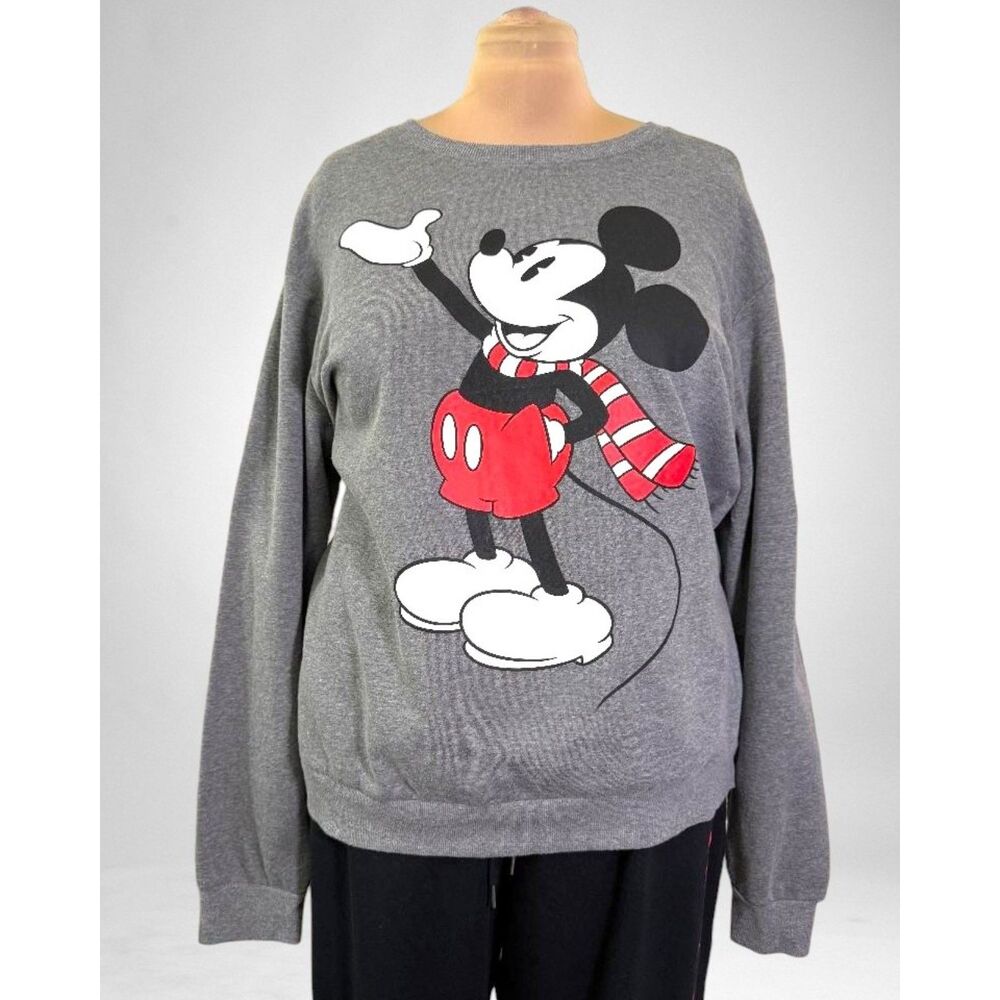 Disney MICKEY MOUSE Grey Sweatshirt, EUC! Unisex Size XXL